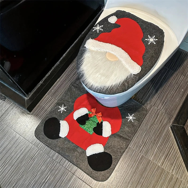 conjunto de banheiro de natal com papai noel - foto 4