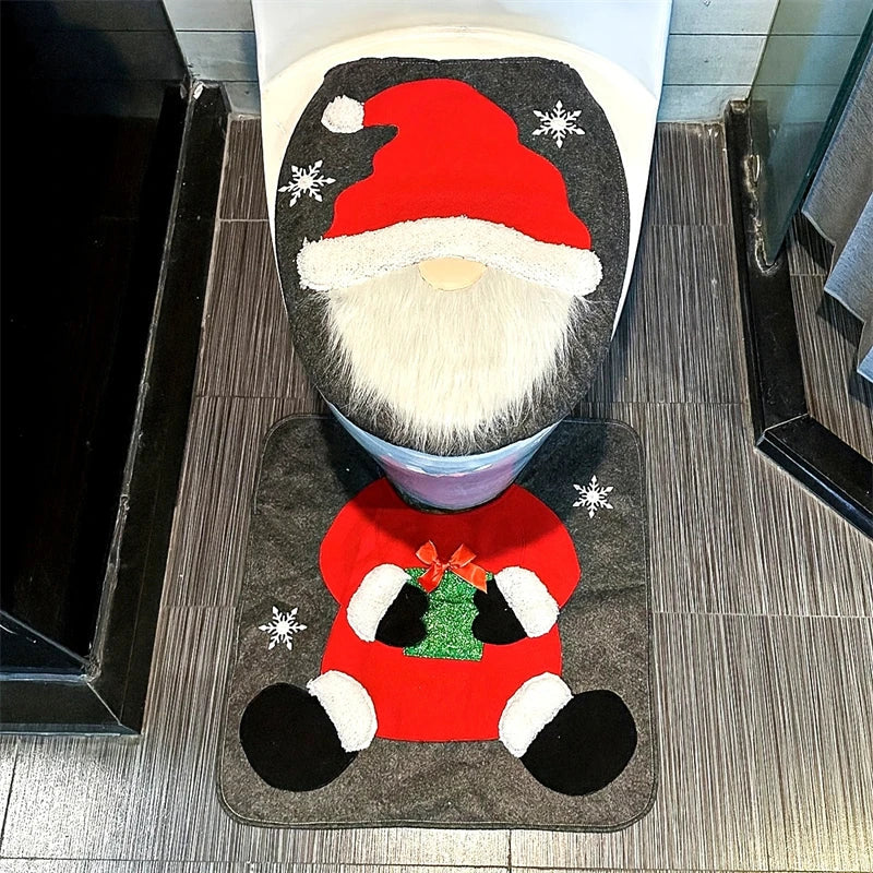 conjunto de banheiro de natal com papai noel - foto 6