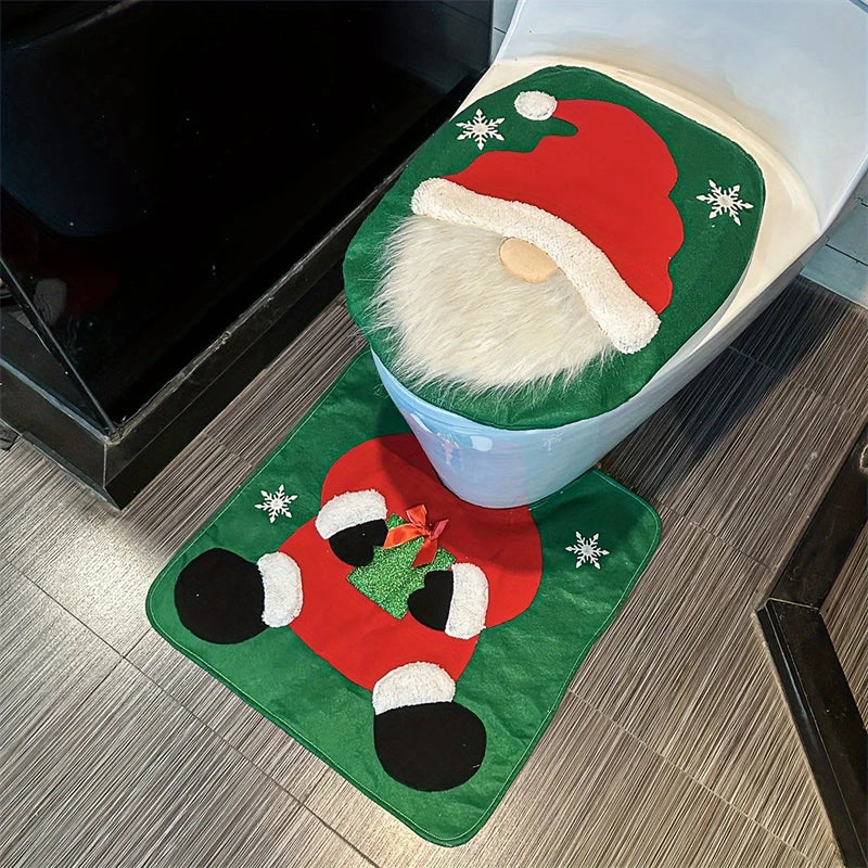 conjunto de banheiro de natal com papai noel - foto 8