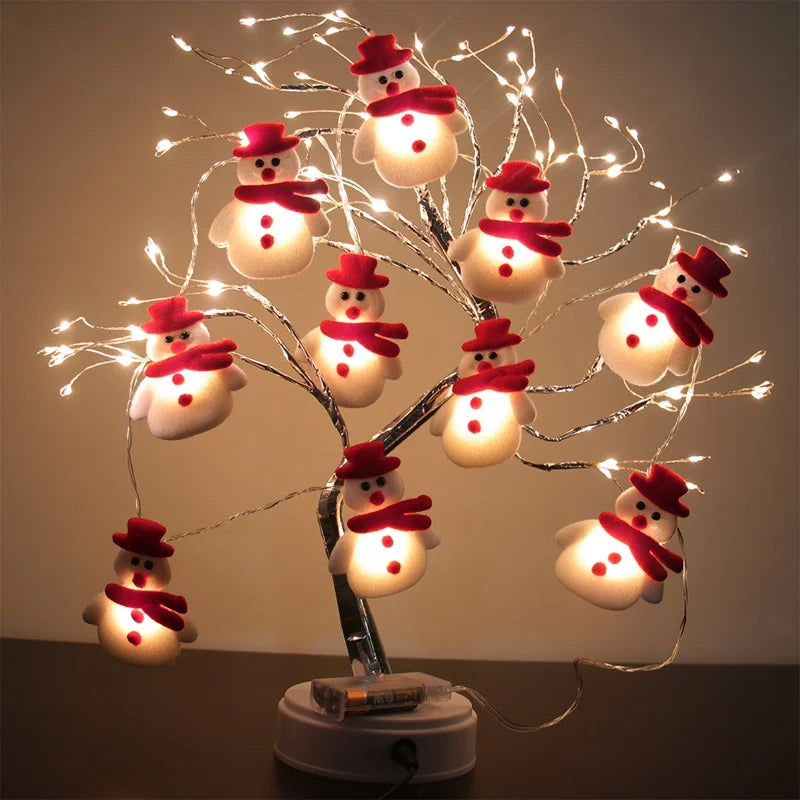 cordão de luzes de natal com personagens em led aceso - foto 5