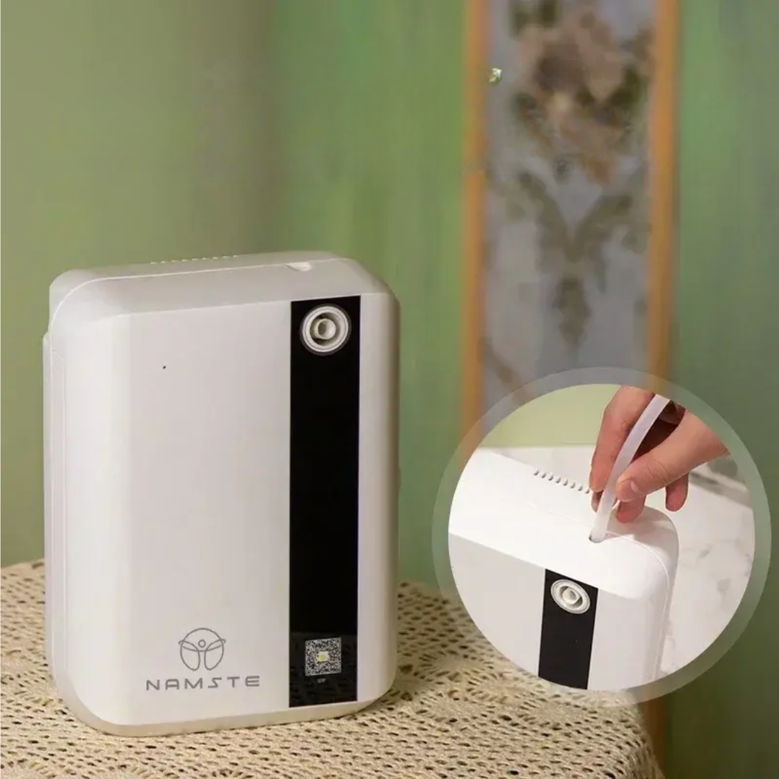 difusor de aromas bluetooth de 500 ml em preto e branco - foto 4