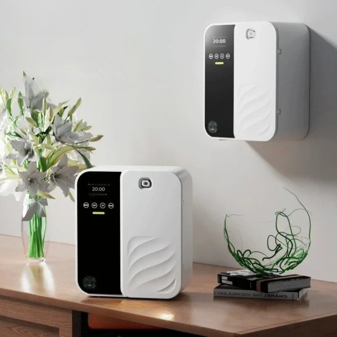 difusor de aromas branco com bluetooth e tela de toque - foto 3