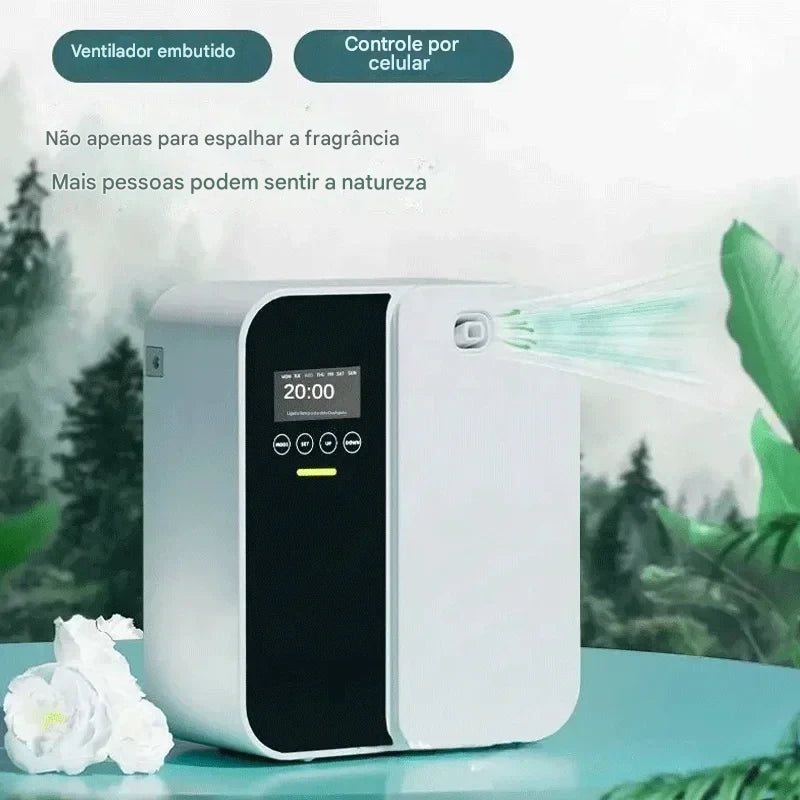 difusor de aromas branco com bluetooth e tela de toque - foto 6