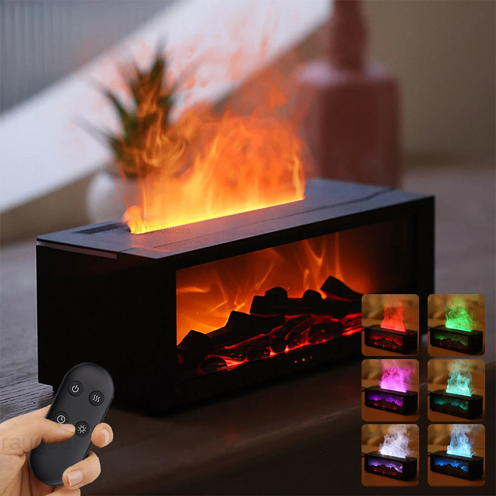 difusor de aromas com efeito de chama 3d e luz led - foto 2