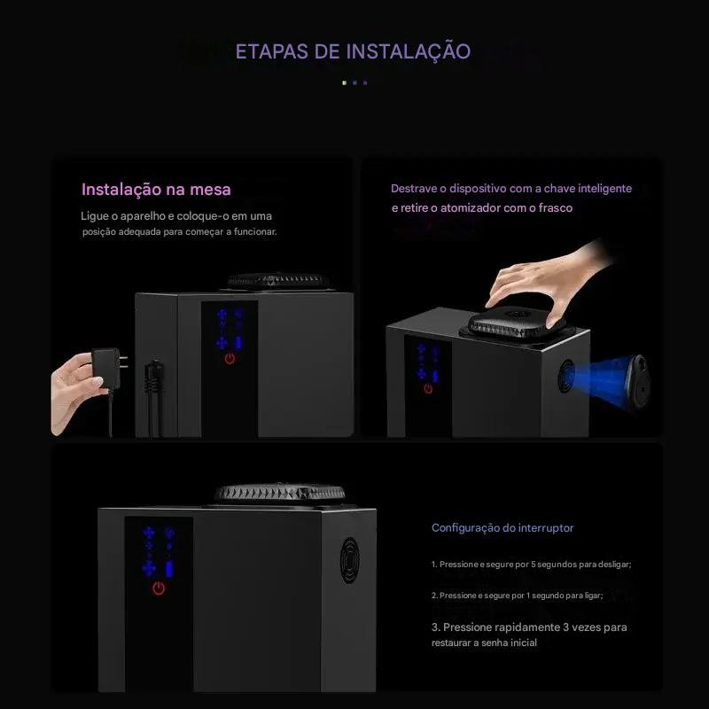 difusor de aromas elétrico em alumínio com controle por aplicativo - foto 5
