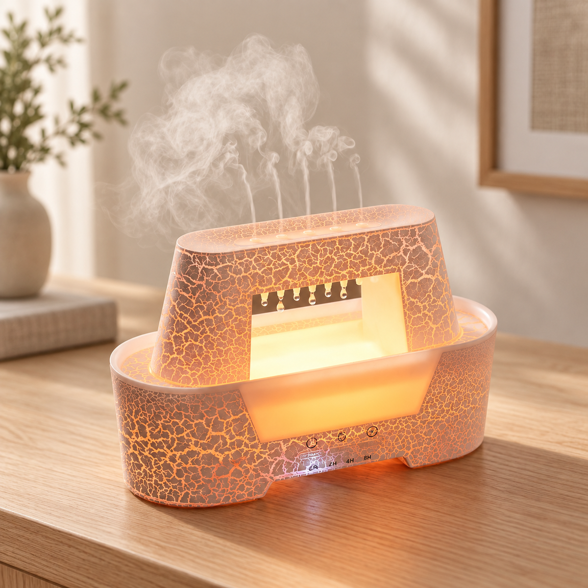 difusor ultrassônico com luz led colorida e controle remoto