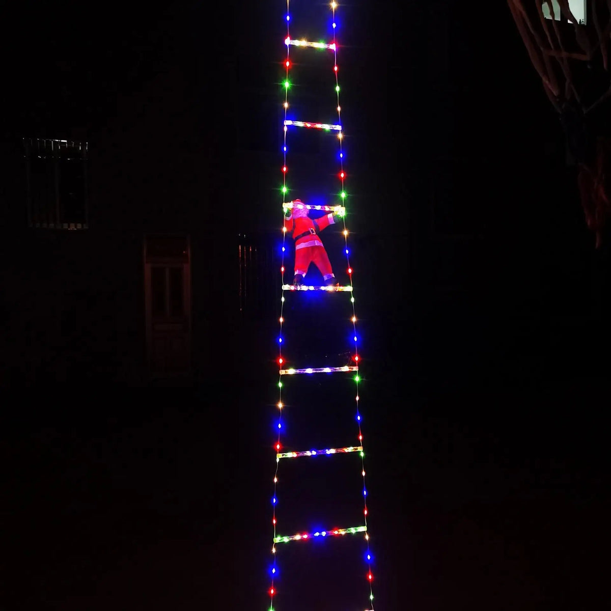 escada de natal iluminada com papai noel de 3 metros - foto 5
