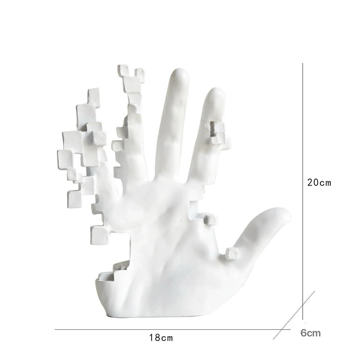 escultura de mão minimalista em resina - foto 4
