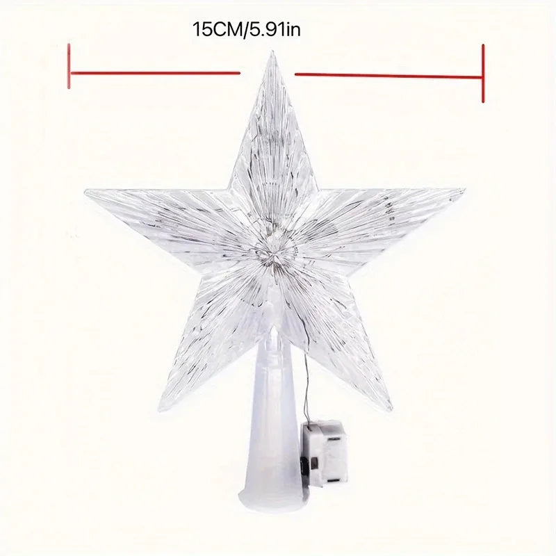 estrela de natal brilhante de 15 cm no topo da árvore - foto 3