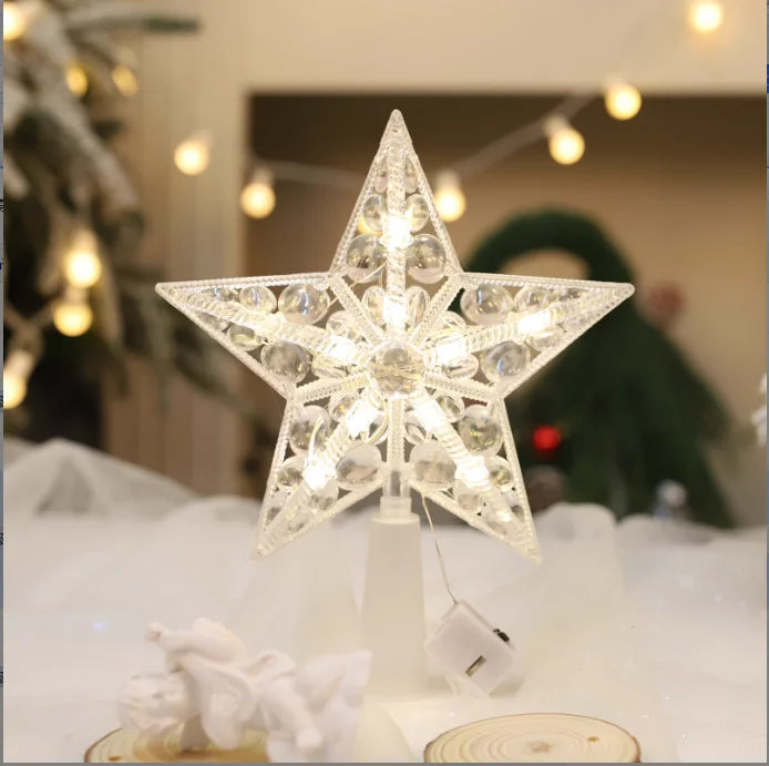 estrela de natal brilhante de 15 cm no topo da árvore - foto 5