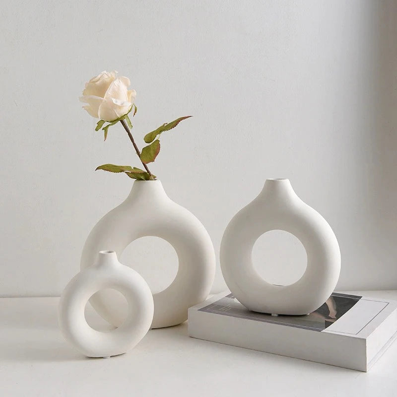 kit com três vasos donut estilo nórdico - foto 7
