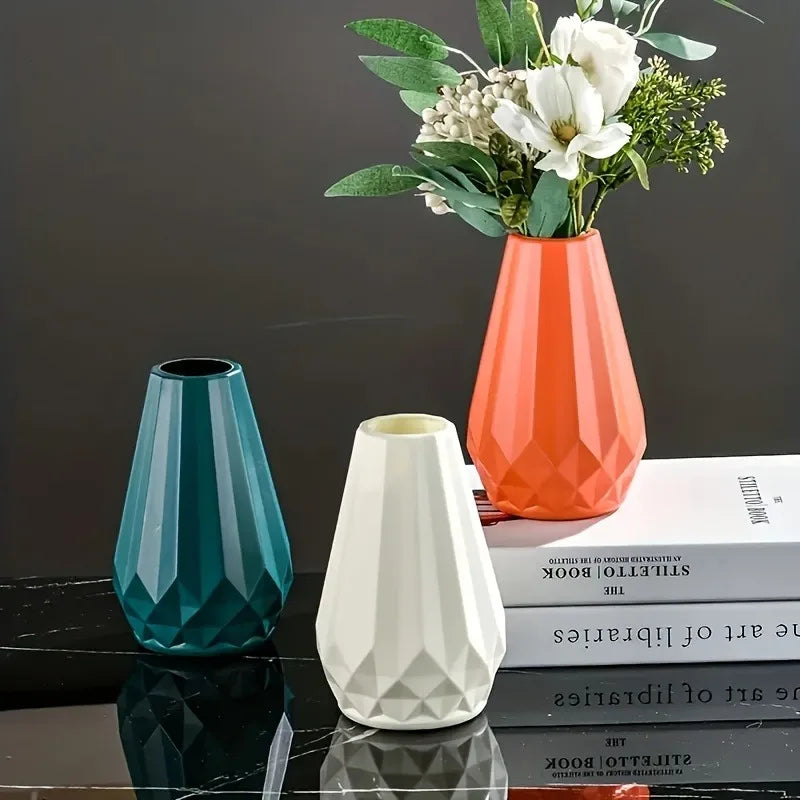 kit com três vasos geométricos estilo nórdico - foto 2