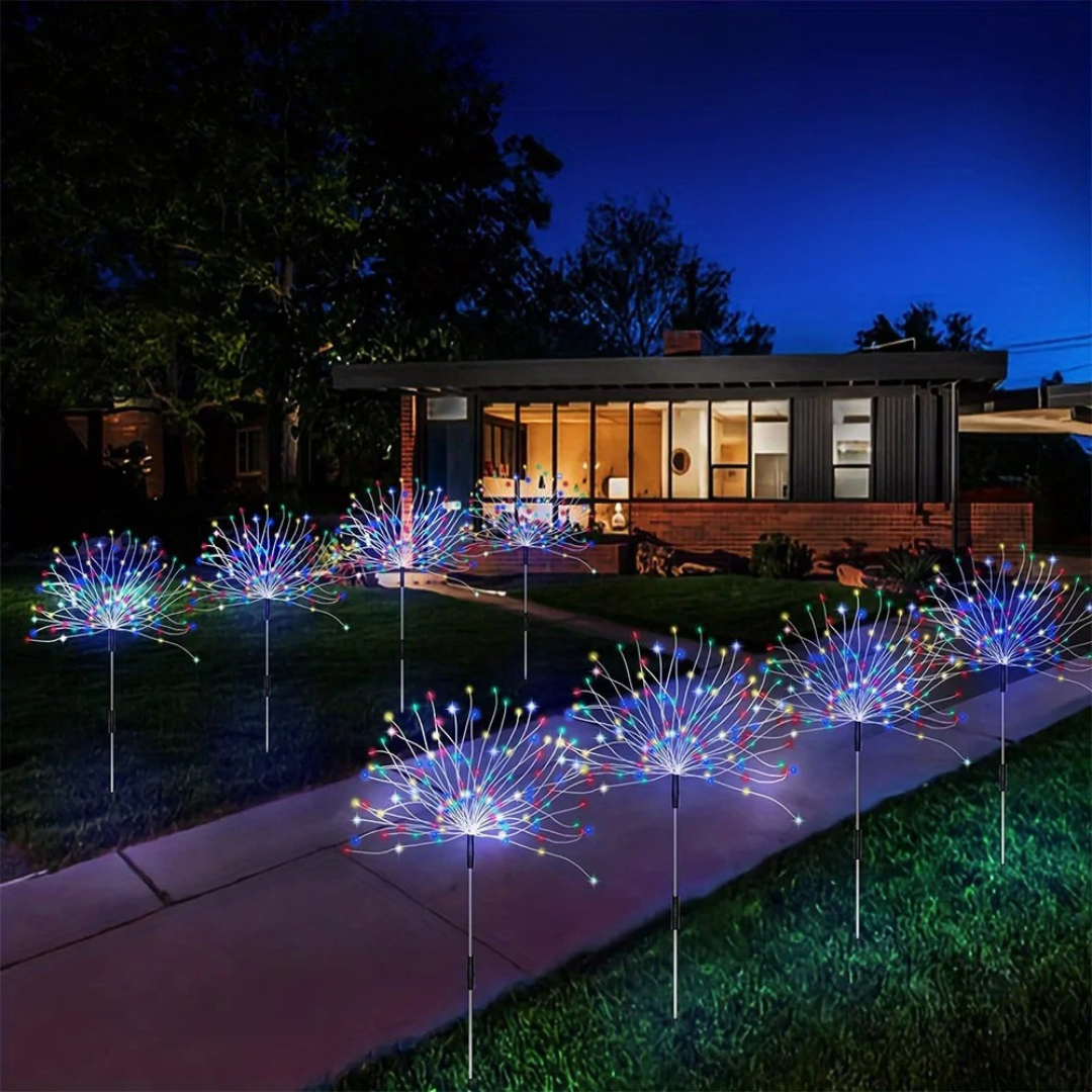 kit de luzes solares efeito fogos de artifício no jardim - foto 6