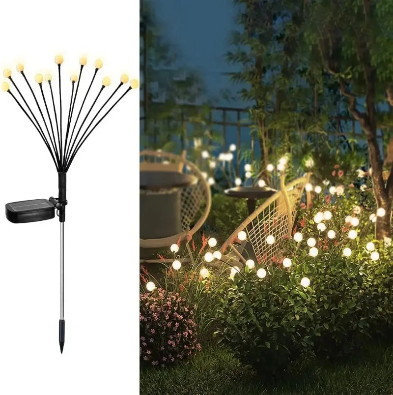luzes solares efeito vaga-lume entre as plantas do jardim - foto 4