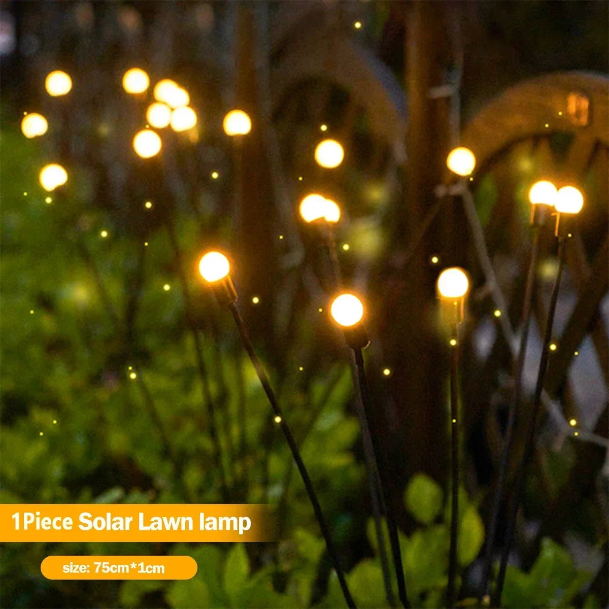 luzes solares efeito vaga-lume entre as plantas do jardim - foto 6