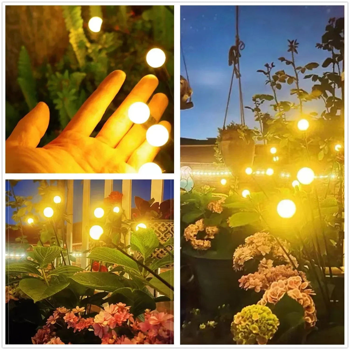 luzes solares efeito vaga-lume entre as plantas do jardim - foto 7