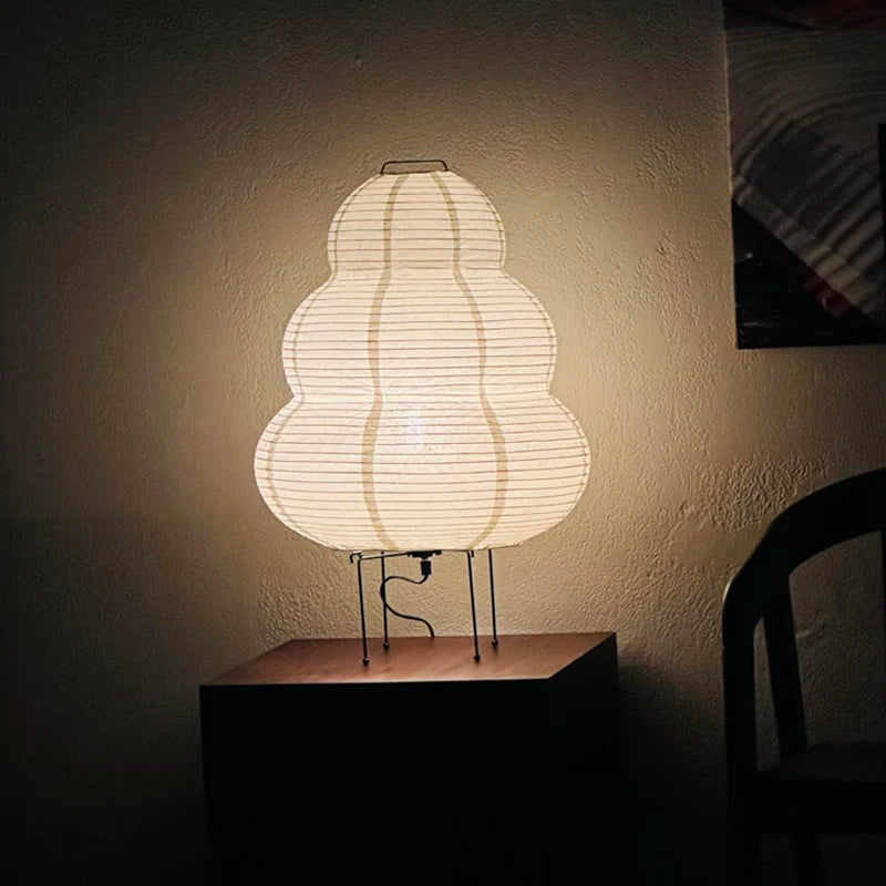 luminária de mesa japonesa led com três tons de luz na cabeceira - foto 4