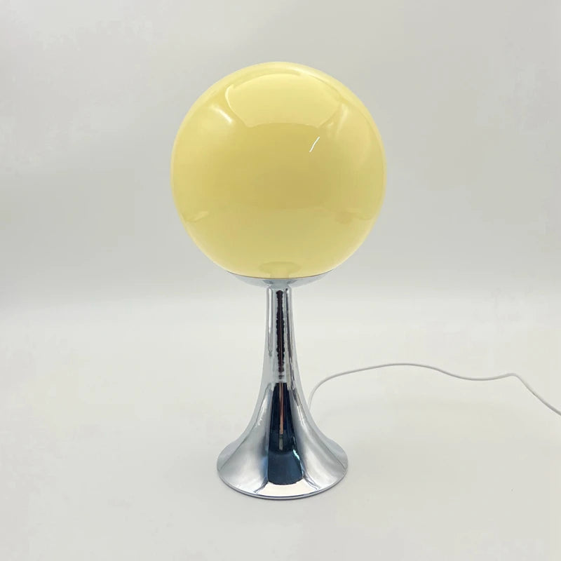 luminária de mesa em vidro colorido