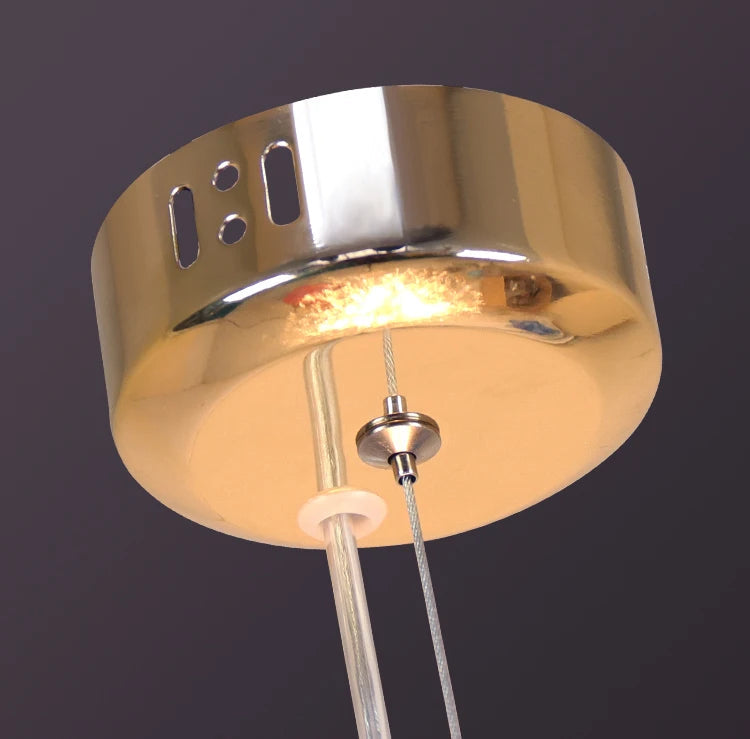 luminária pendente de esferas em cascata com led - foto 7