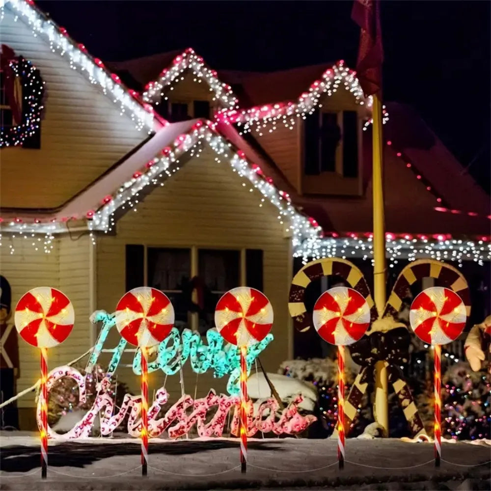 luzes solares decorativas de natal no jardim - foto 4