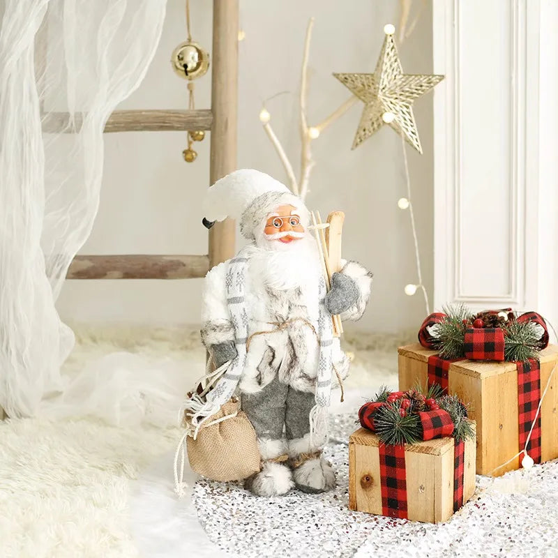papai noel decorativo de tricô de 60 cm - foto 3