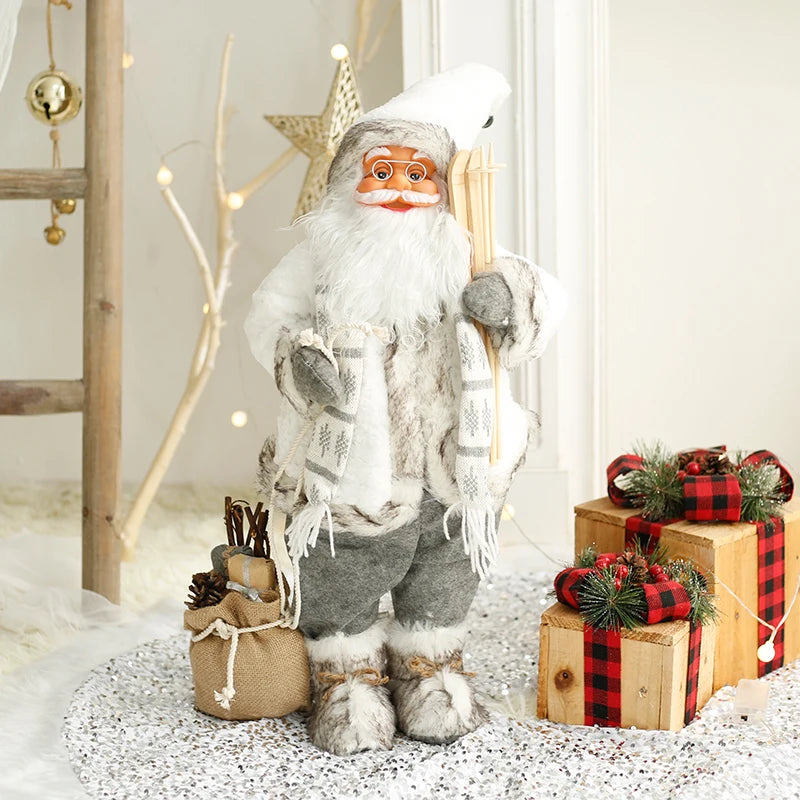 papai noel decorativo de tricô de 60 cm - foto 9