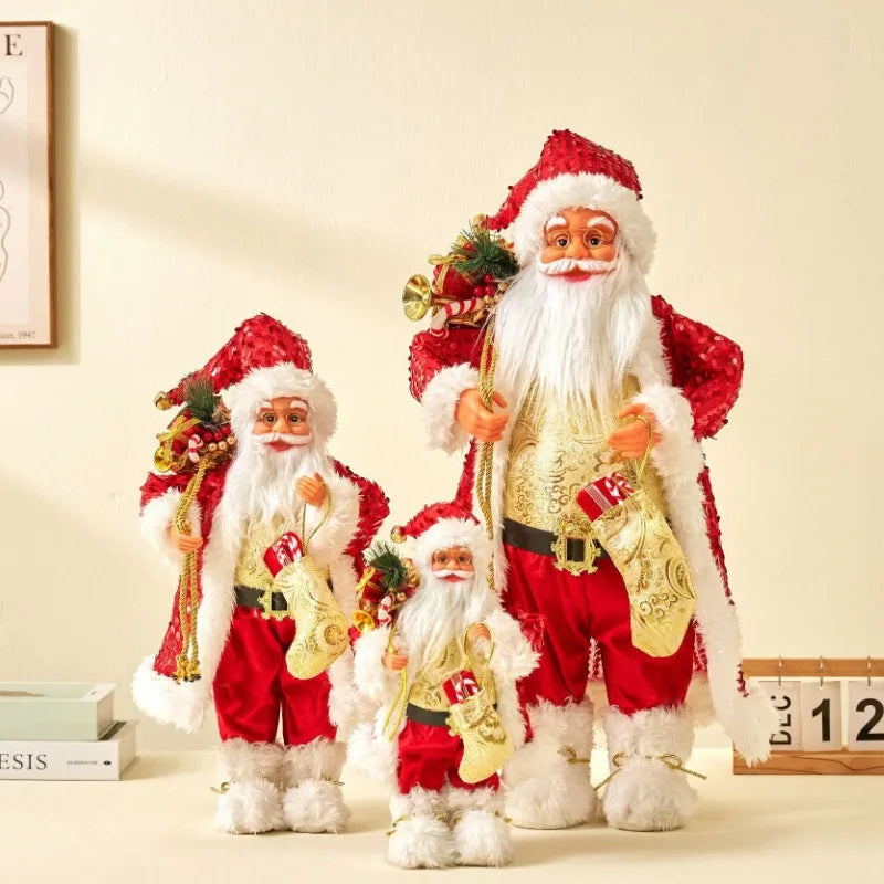 papai noel decorativo de tricô de 60 cm - foto 10
