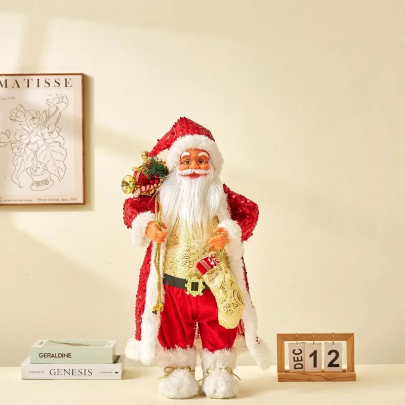 papai noel decorativo de tricô de 60 cm - foto 11