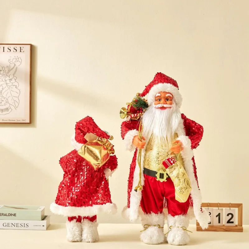 papai noel decorativo de tricô de 60 cm - foto 12