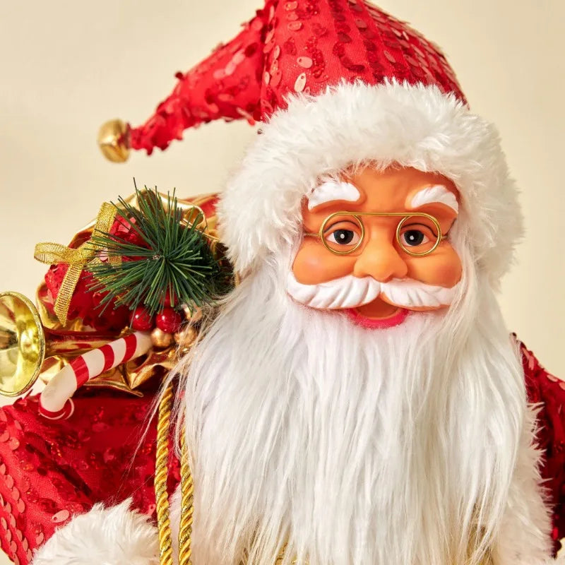 papai noel decorativo de tricô de 60 cm - foto 13