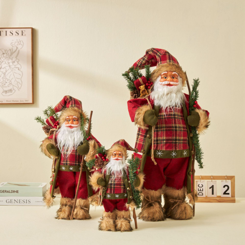 papai noel decorativo de tricô de 60 cm - foto 15