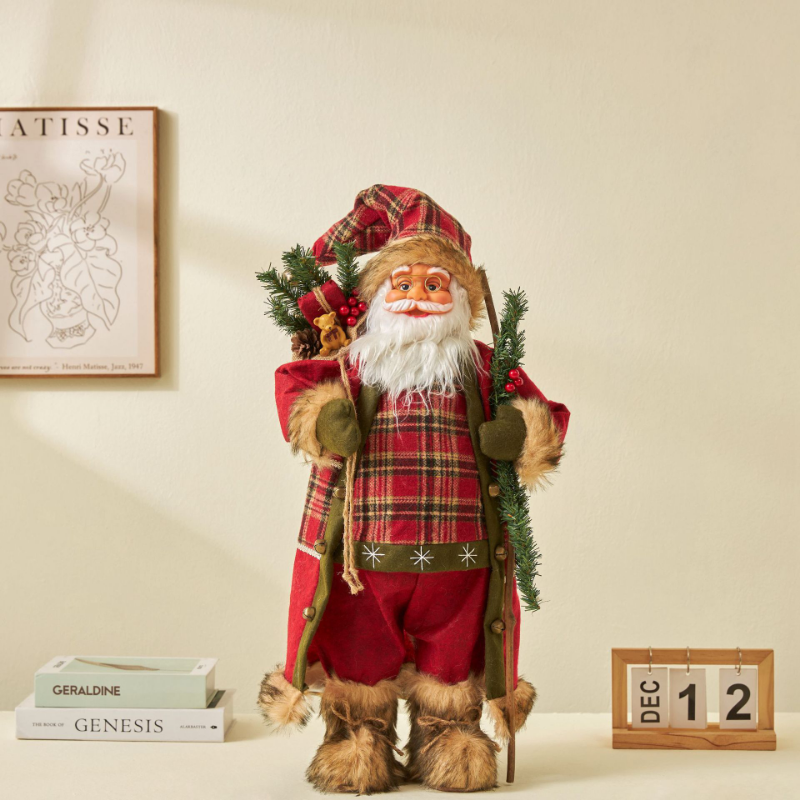 papai noel decorativo de tricô de 60 cm - foto 18