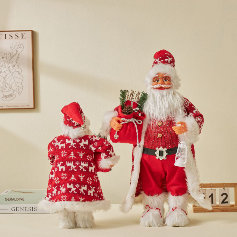 papai noel decorativo de tricô de 60 cm - foto 20