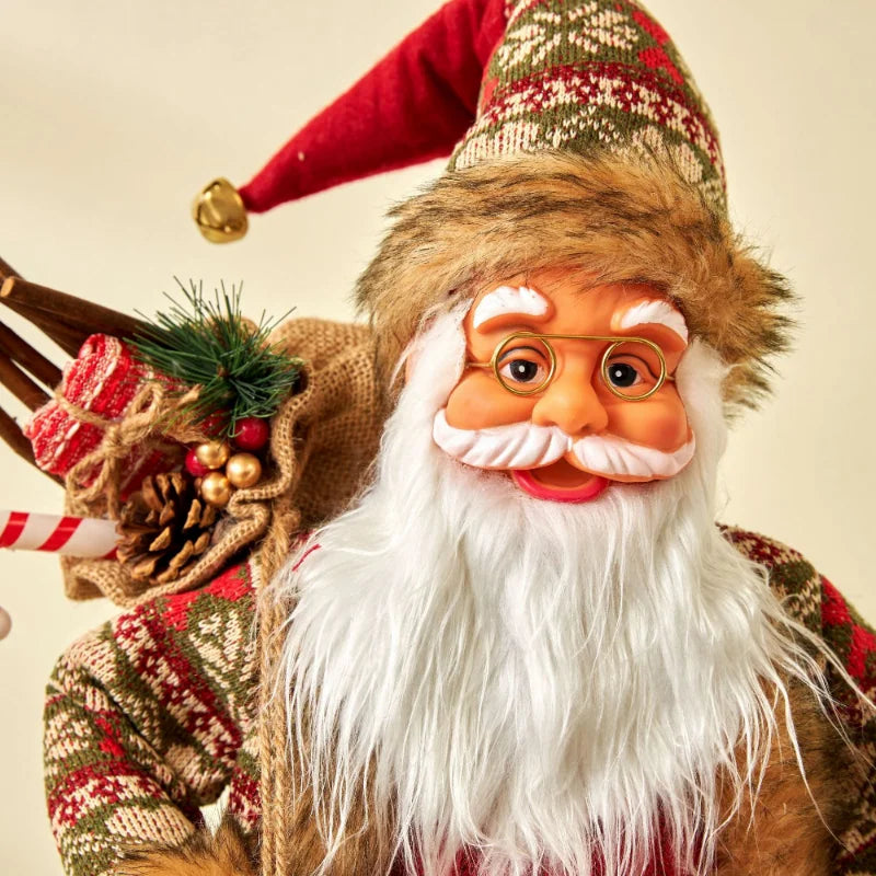 papai noel decorativo de tricô de 60 cm - foto 22