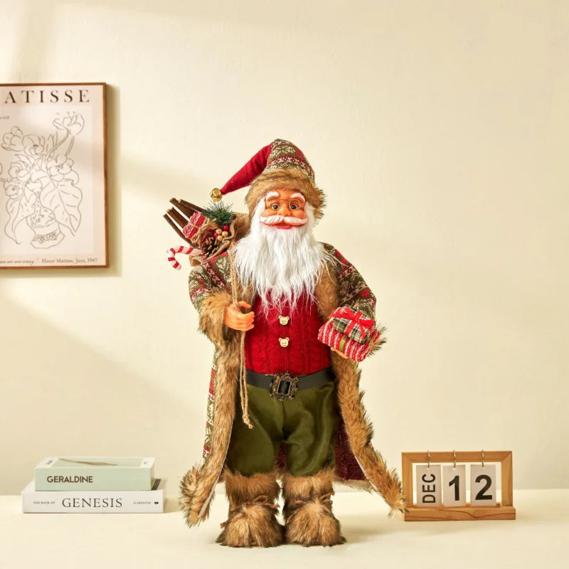 papai noel decorativo de tricô de 60 cm - foto 25
