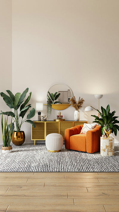 Sala poltrona laranja