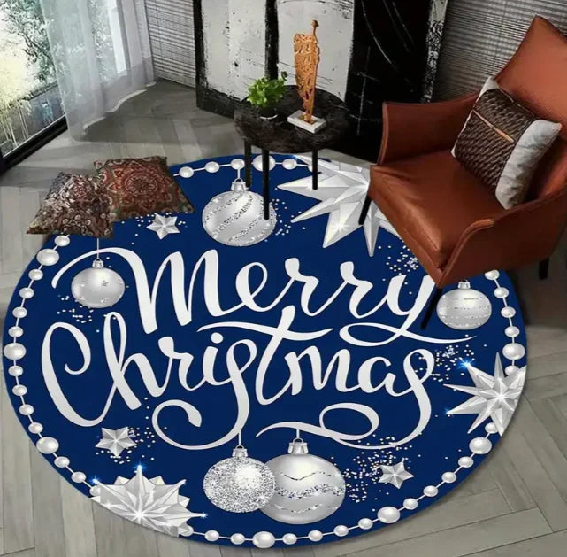 tapete redondo de natal em flanela sob a árvore - foto 4
