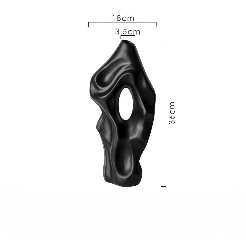 vaso escultural de cerâmica fosca de 36 cm - foto 6