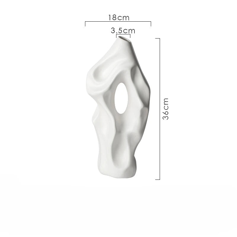 vaso escultural de cerâmica fosca de 36 cm - foto 7