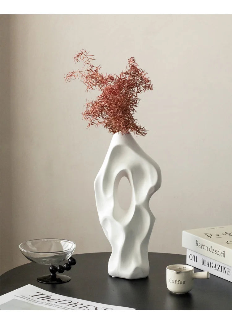 vaso escultural de cerâmica fosca de 36 cm - foto 11