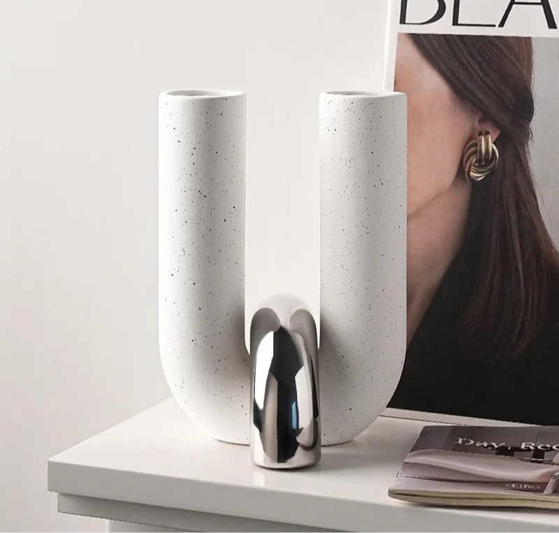 vaso de cerâmica em formato u - foto 3