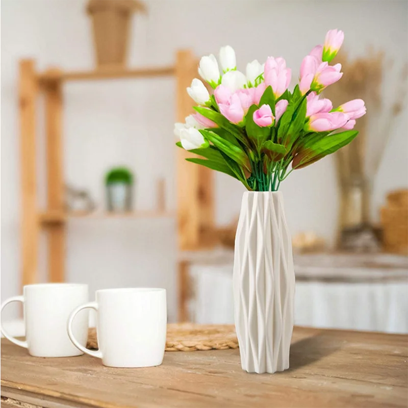 vaso decorativo com textura origami estilo nórdico - foto 2