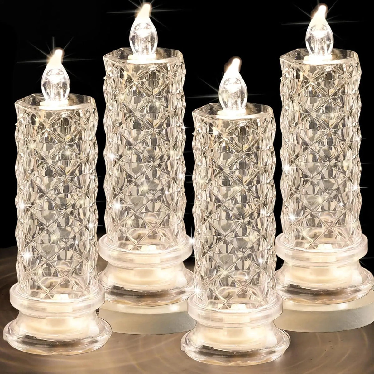 velas led sem chama com visual de cristal - foto 2